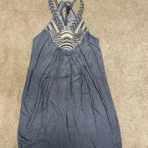 Anthropologie Ranna Gill Wiltern Weave chambray dress size large NWOT